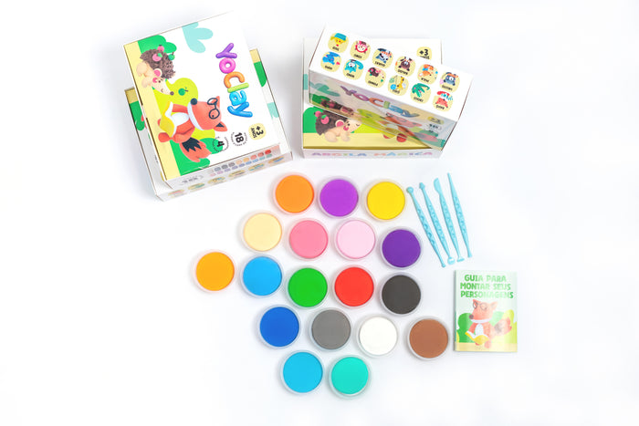 Yoclay Box 18 Cores - Coleção Bichos