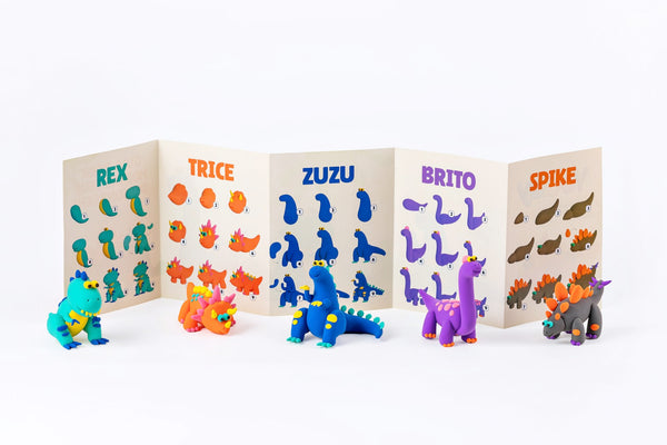 Yoclay Box 9 Cores - Coleção Dinossauros