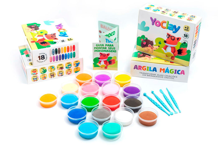 Yoclay Box 18 Cores - Coleção Bichos