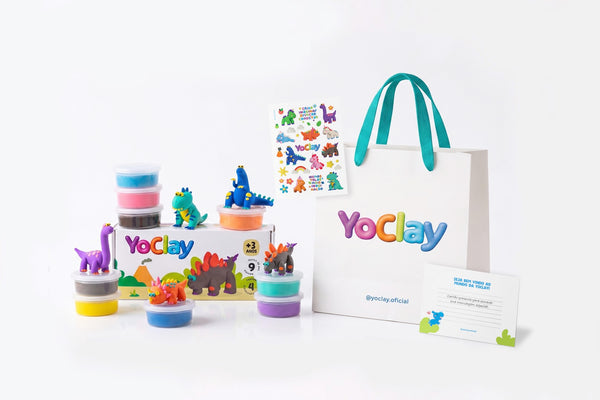 Kit Presentear Yoclay - Dinossauros